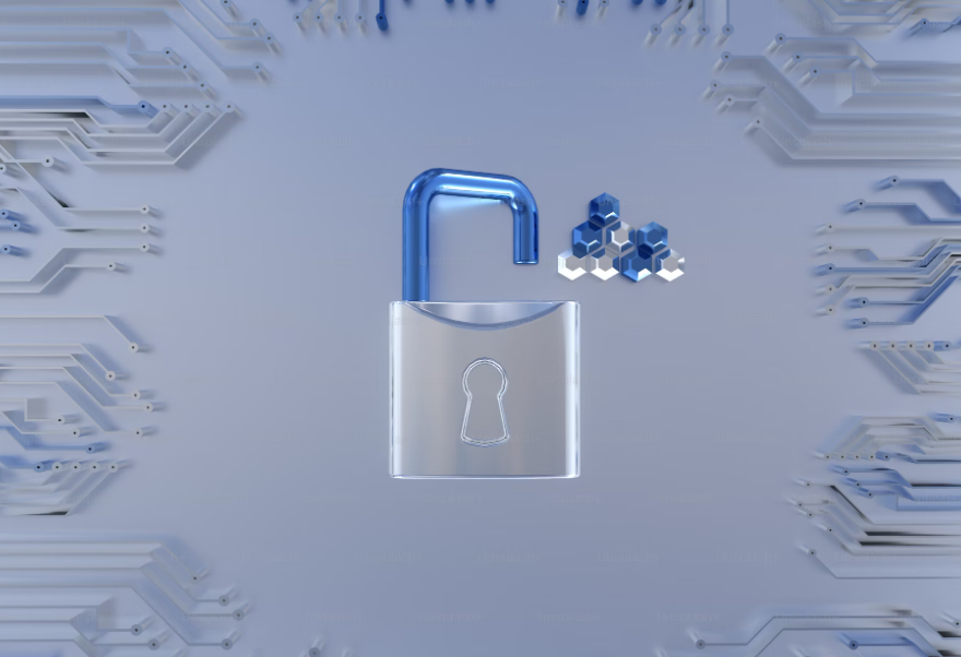 NordVPN vs ExpressVPN: digital shield lock stock image